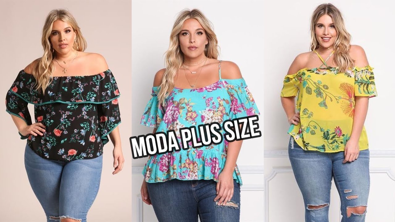 Moda para Gorditas Primavera Verano - OUTFITS CASUALES 2018 - MODA PLUS SIZE - YouTube