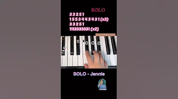 SOLO JENNIE Blackpink Easy Kpop Piano Tutorial Cover 
