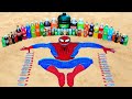 Experiment  how to make colorful spider man from orbeez  big coca cola  popular sodas vs mentos