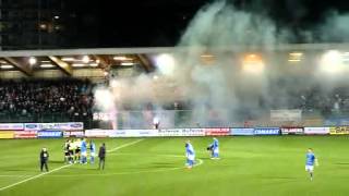 URLC - RPM - Entrée sur le stade - Tifo.avi