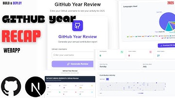 Build & Deploy a Modern GitHub Year Review Web App with Next.js + GitHub API