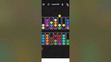 ball sort color water puzzle level: 349