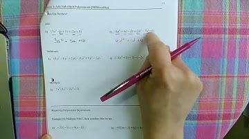 Alg 1 Unit 10 Lesson 4 WU