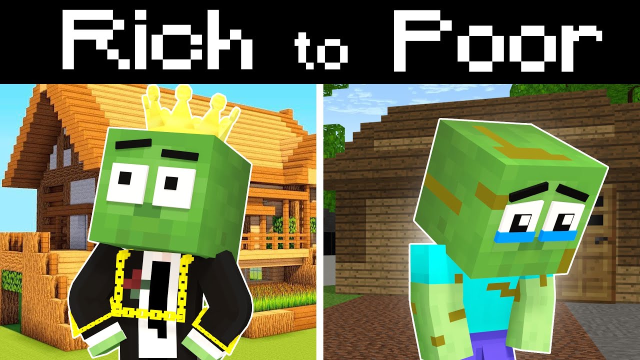 Rich to Poor – Baby Zombie Lose Everything?! 💔😭(Minecraft Movie Animation) | WOA Minecraft