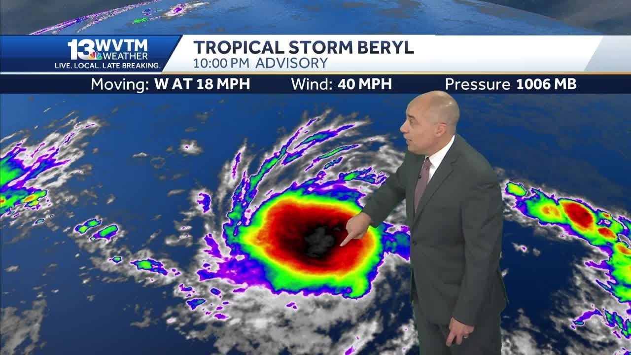 Tropical Storm Beryl forms in the Atlantic and will be a hurricane this ...
