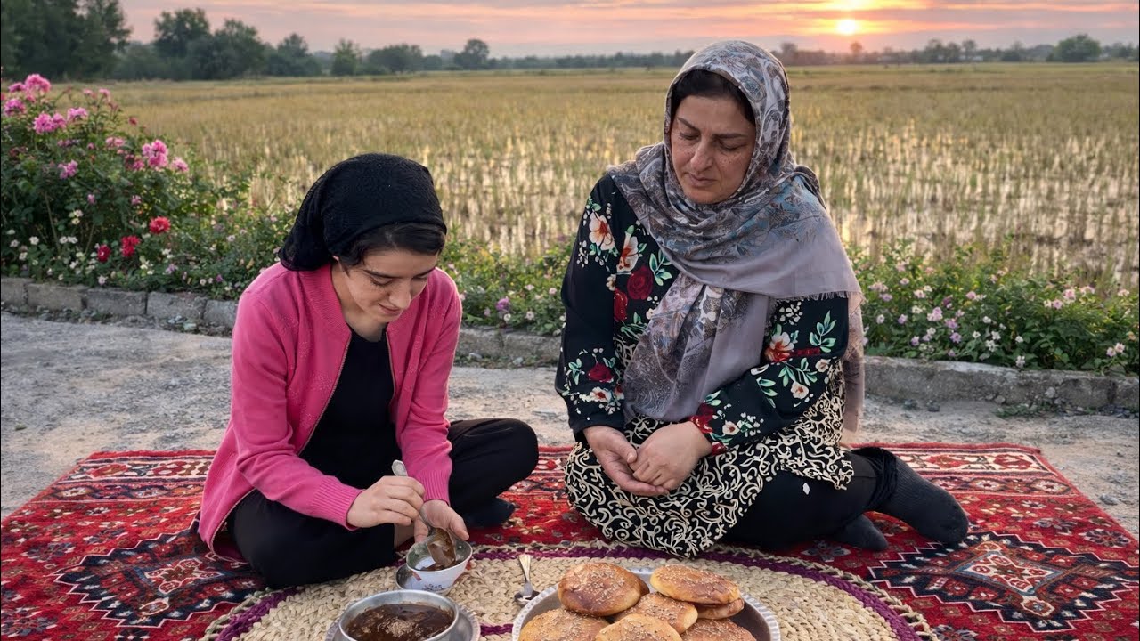 ‏A Cold Autumn Day: Baking Traditional Bread & Kachi