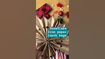 3D Snowflake from paper lunch bags #diy #asmr #christmasdiy #christmas #snowflake #tutorial