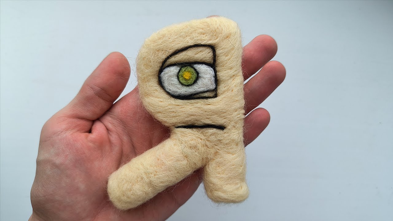 ASMR] Russian Alphabet Lore Б Needlefelt Wool Art 