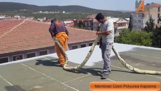 ARDUAZLI MEMBRAN ÜZERİ POLYUREA SPREY KAPLAMA 5 ALİM İZOLASYON 0532 293 9299