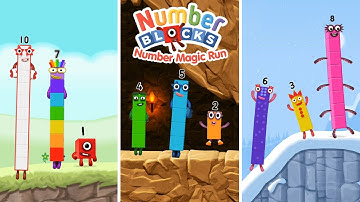 Numberblocks Number Magic Run - Numberland, Caves, Mountains | CBeebies Go Explore Game