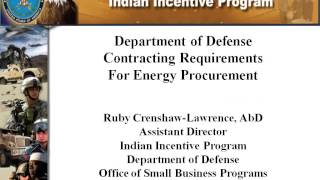 Webinar: Defense Department Contracting Requirements for Energy Procurement