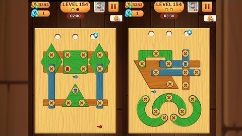 Screw Puzzle: Wood Nut & Bolt - Level 154