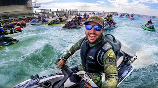 SUPERCHARGED Jetski with 200+ Skis in Middle Of OCEAN!! (almost crashed)