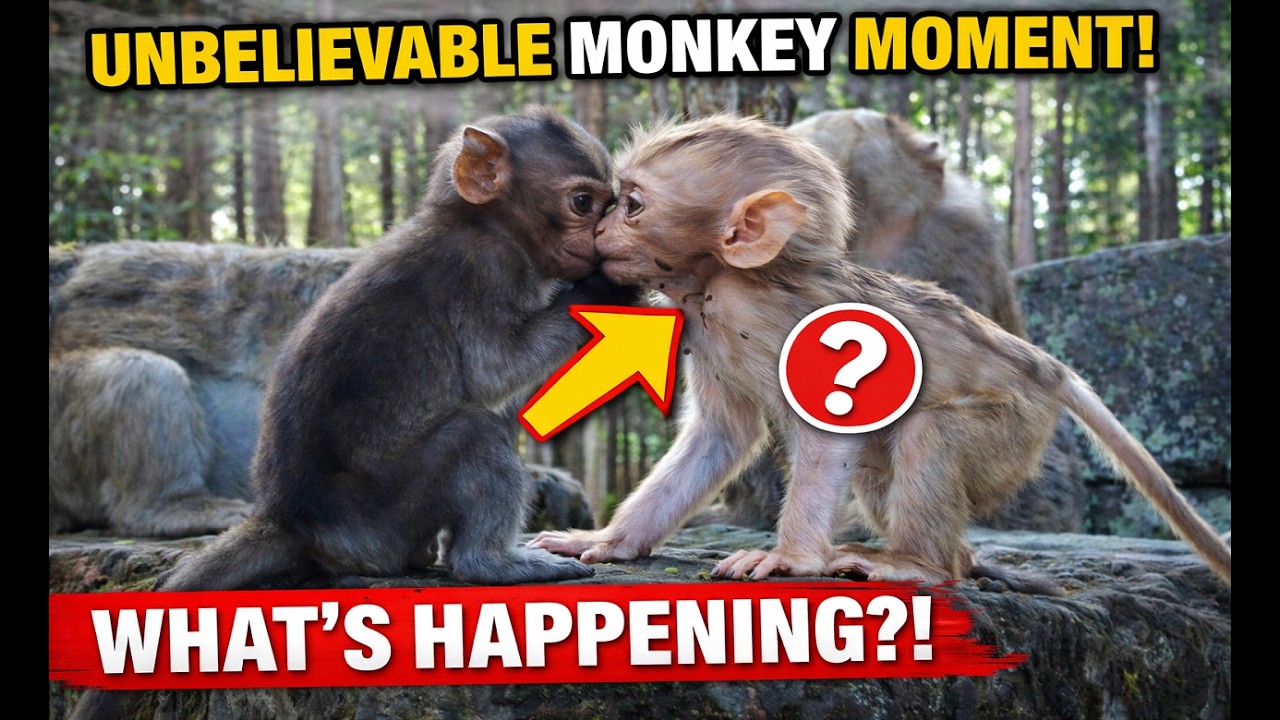 Unbelievable Monkey Kiss 😱 What Just Happened?!