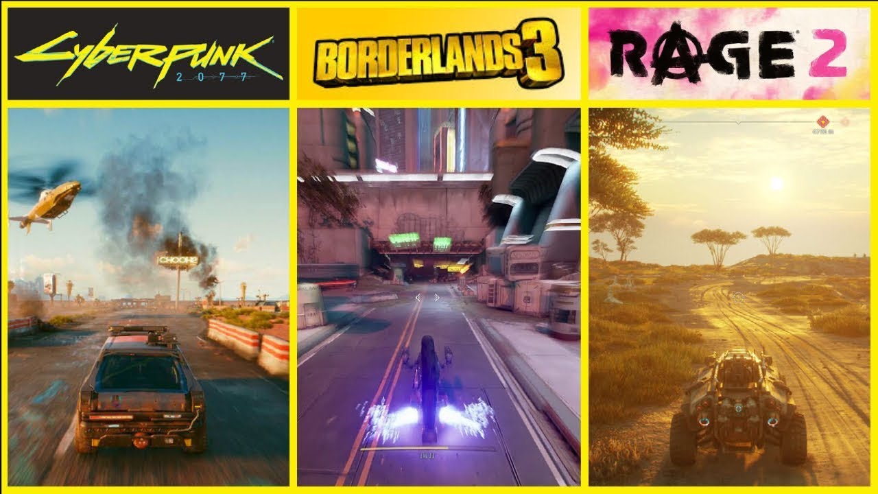 Cyberpunk 2077 Vs Borderlands 3 Vs Rage 2 Game Comparison | Which Game ...