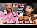 when asmrtists consume WAY TOO MUCH CHOCOLATE