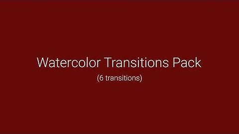 Watercolor Transitions Pack Stock Motion Graphics