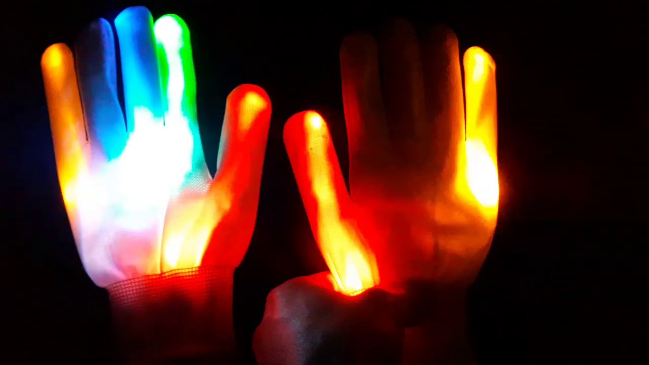 Guantes LED 6 Modos iluminación