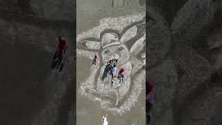 Kids Enjoying My Sand Artwork