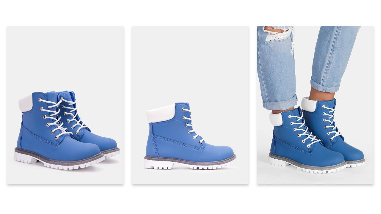 Niebieskie botki trapery Heidi - DeeZee.pl