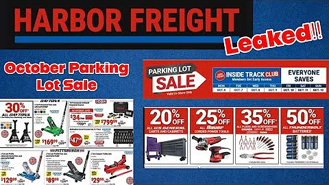 Harbor Freight October Parking Lot Sale Leaked HUGE Deals Icon Bauer and US General