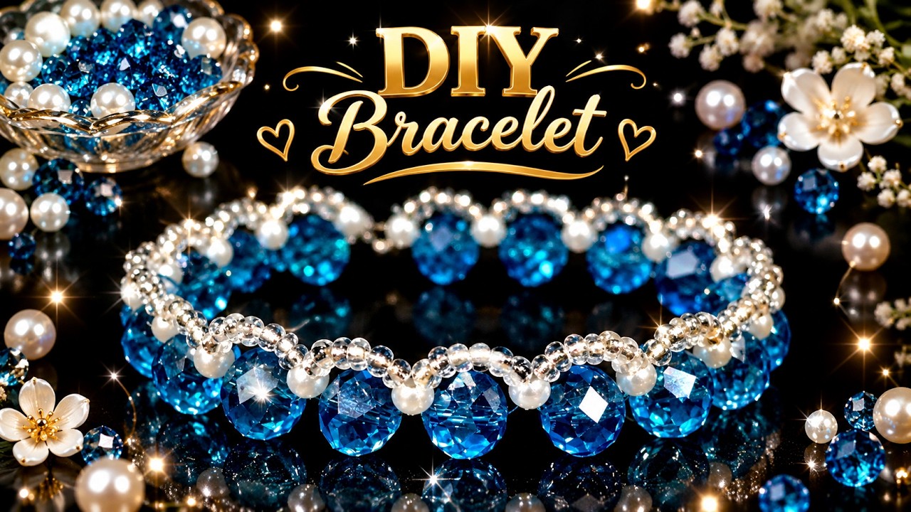 DIY Crystal Pearl Bracelet Tutorial | Easy Beaded Bracelet Making ...