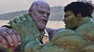 THANOS vs HULK In HULKBUSTER FIGHT INFINITY WAR SPIDER-MAN vs VENOM, CAPTAIN MARVEL & BLADE