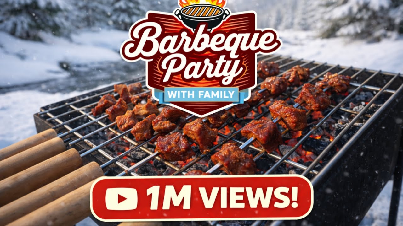 Barf Mai banayii Barbeque Party❤️😋||Asiya's home kistchen 