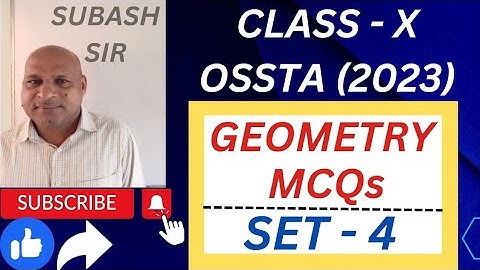 BSE,CLASS-10,OSSTA, SET-4,GEOMETRY, MCQ,SA-2 2023,