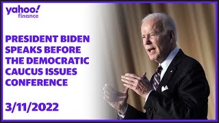 President Biden speaks before the Democratic Caucus Issues Conference
