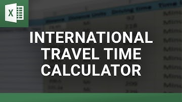 International Travel Time Calculator in Excel
