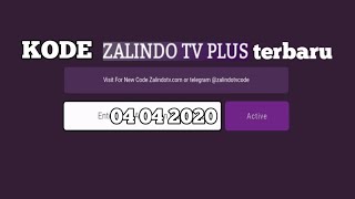 UPDATE! kode zalindo tv plus terbaru hari ini gratis kode 18+