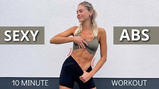 10 MIN. SEXY TONED ABS WORKOUT - get a strong & lean core / optional: weight or water bottle