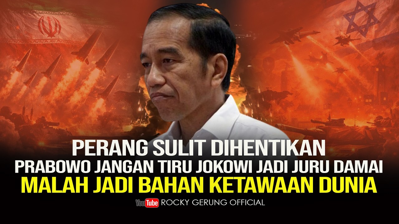 PERANG SULIT DIHENTIKAN, PRABOWO JANGAN TIRU JOKOWI JADI JURU DAMAI MALAH JADI BAHAN KETAWAAN DUNIA