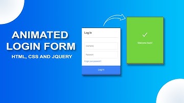 Animated Login Form | Login Page Using HTML, CSS and JQUERY!!