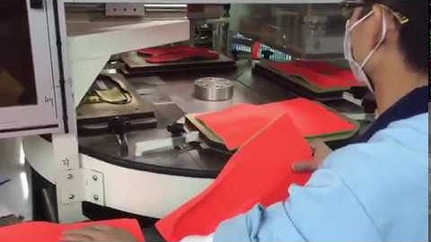 Automatic insoles label heat transfer printing and cutting machine