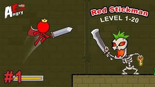 Red Stickman : Animations vs Stickman Fighting - Gameplay #1 Level 1-20 (Android) screenshot 1