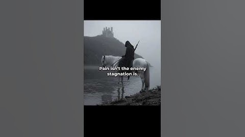 "Pain isn’t the enemy, stagnation is. ⚔️ #nothingisforever #thinkdeeper #philosophyquotes