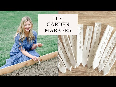 DIY CLAY GARDEN MARKERS | Easy + Cute Gardening Crafts 2020 | Clay Plant Markers DIY Tutorial