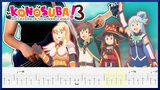 Konosuba 3 Ed  Ano Hi No Mama No Bokura  Bass Cover With Tabs  Tv Ending