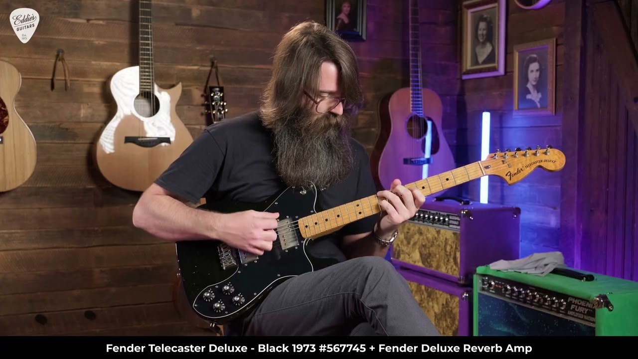 1973 - Fender Telecaster Deluxe - Black - Eddie's Guitars