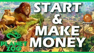 🐸 How to Start a Zoo and Make money tutorial Planet Zoo | Guide #1