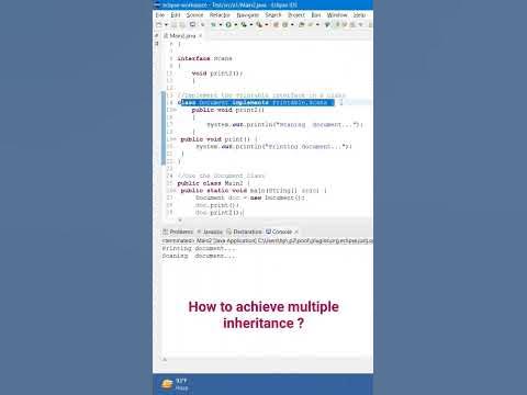 How to achieve multiple inheritance in java? - YouTube