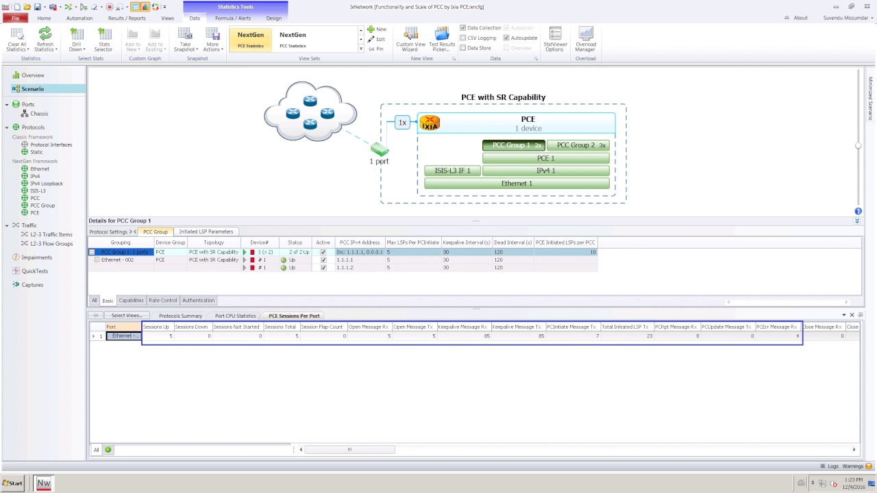 Product Demo - Validation of PCC Functionality in SR Network breaking point firestorm