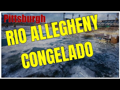 Rio Allegheny  CONGELADO en Pittsburgh - Frost Allegheny River LATINO EN PITTSBURGH un clima extremo
