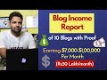 10 Blogs with Blogging Income Reports in Various Niches | Earning $7,000-$1,00,000 Per Month