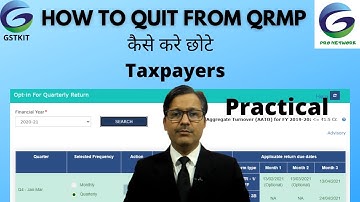 #5 GST Portal Updates ll Part-3 ll QRMP SCHEME ll Practice ll News ll How to Quit from QRMP