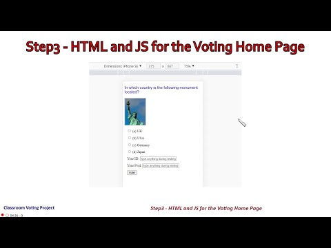 Step3 - HTML and JS for the Voting Home Page | C# Console Project on Voting App