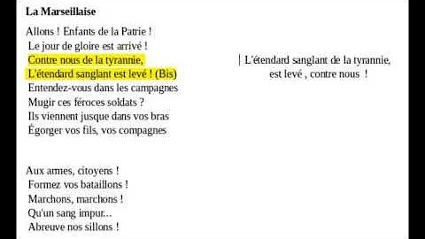 Quels sont les ennemis dans la Marseillaise ?