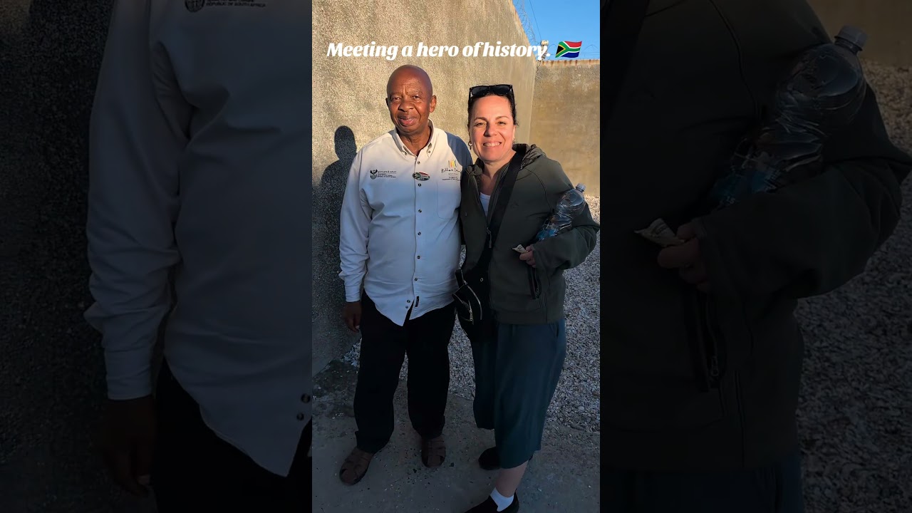 Met a hero today! Sparks Mlilwana spent 7 years with Mandela at Robben Island. 🇿🇦🕊️ #History #Travel
